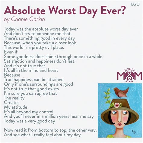 Absolute Worst Day Ever? by Chanie Gorkin | Jewish Mom