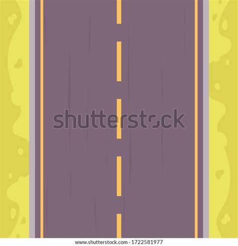 Empty Road Semi Flat Vector Illustration Stock Vector (Royalty Free ...