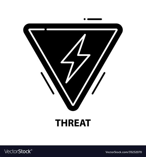 Threat icon black sign with editable Royalty Free Vector