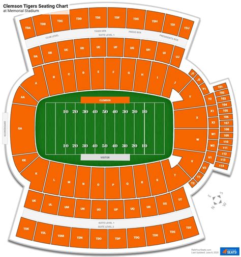 Clemson Football Stadium Seating Chart | Elcho Table