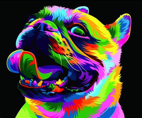 Pug By Wahyu R | Pop art animals, Pop art, Animal paintings