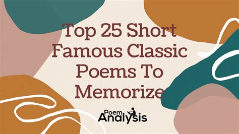 Top 25 Short Famous Classic Poems To Memorize