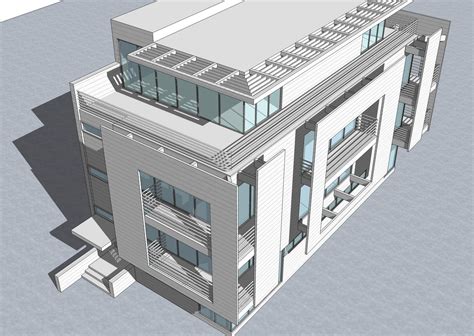 Sketchup 3D Architecture models- Rickmers House(Richard Meier) – CAD ...