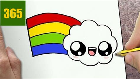 COME DISEGNARE ARCOBALENO kawaii passo dopo passo - Disegni kawaii facile - YouTube