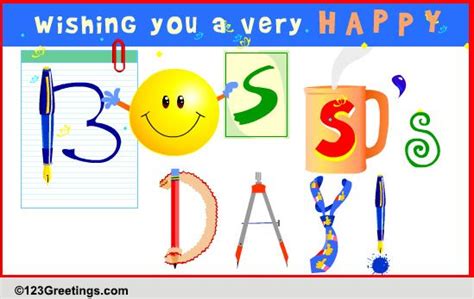 A Very Happy Boss's Day... Free Happy Boss's Day eCards, Greeting Cards | 123 Greetings