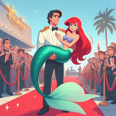 Ariel and Eric arrive for the big premiere by FloodUnversed on DeviantArt