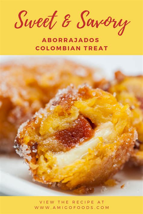 Aborrajados are a Colombian treat that are both sweet and savory. They are deep fried plantains ...