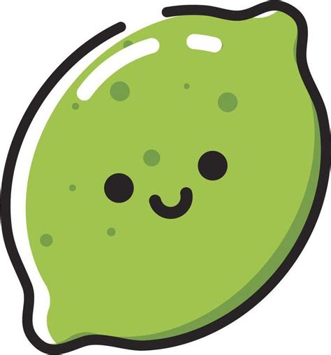 Happy Cute Kawaii Fruit Cartoon Emoji - Lime Vinyl Decal Sticker | Fruit cartoon, Kawaii fruit ...