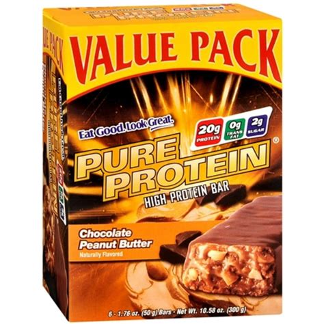 2 Pack - Worldwide Pure Protein Bars Peanut Butter 6 Each - Walmart.com - Walmart.com