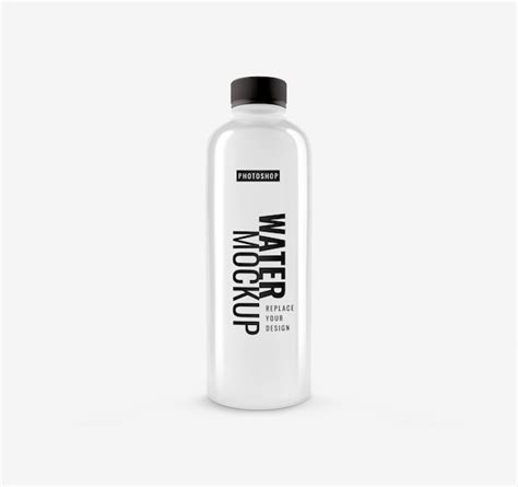 Premium PSD | Water bottle mockup minimal realistic