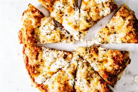 Four Cheese Pizza: Mozzarella, Parmesan, Brie and Ricotta · i am a food blog i am a food blog