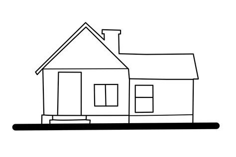 Simple house sketch with white background. Vector Illustration. 21467373 Vector Art at Vecteezy