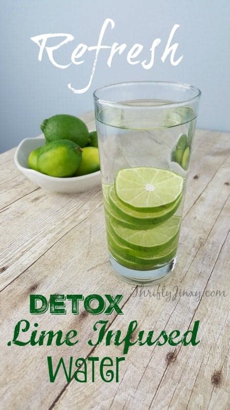 Detox Lime Infused Water - Thrifty Jinxy