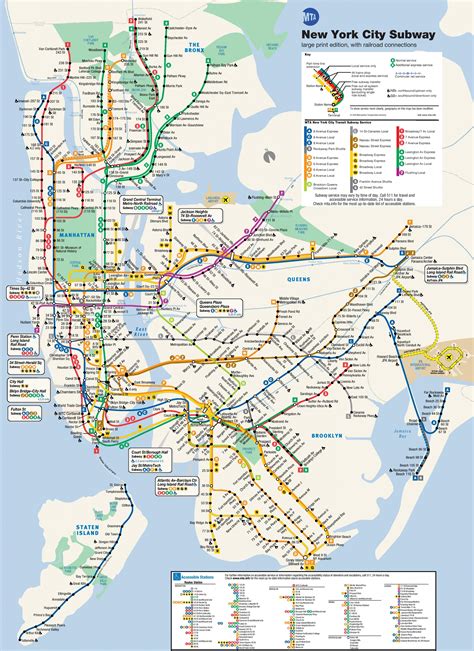 New York transportation map - NYC transportation map (New York - USA)