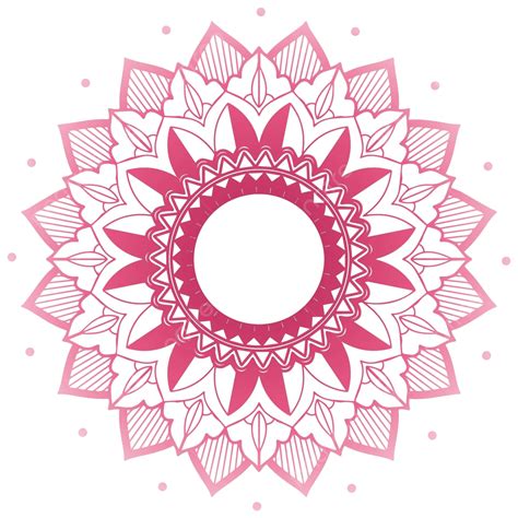 Mandala Pattern Design In Pink Clip Art Symbol Arabic Vector, Clip Art ...