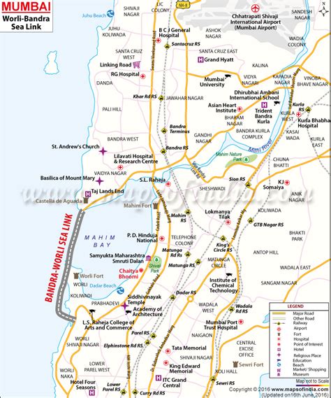 Bandra Worli Sea Link Map