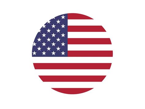 USA Flag Circle Icon PNG vector in SVG, PDF, AI, CDR format