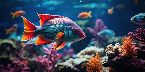 Premium AI Image | Tropical marine underwater fish on a coral reef Aquarium wildlife colorful ...