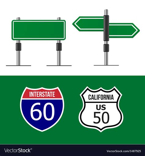 Road sign template Royalty Free Vector Image - VectorStock