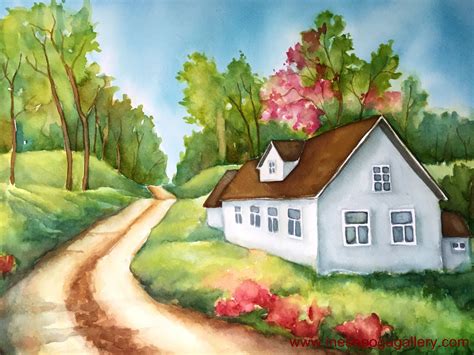 Easy Watercolor Paintings Of Spring Landscapes at PaintingValley.com ...