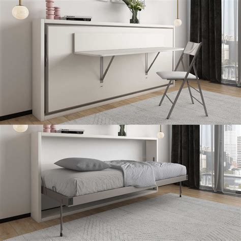 Compatto – Horizontal Twin Bed with Fold away Desk - Expand Furniture ...