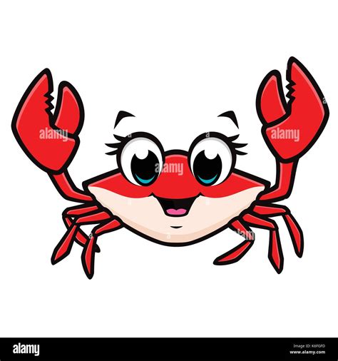 Cartoon Cute Crab Stock Vector Image & Art - Alamy