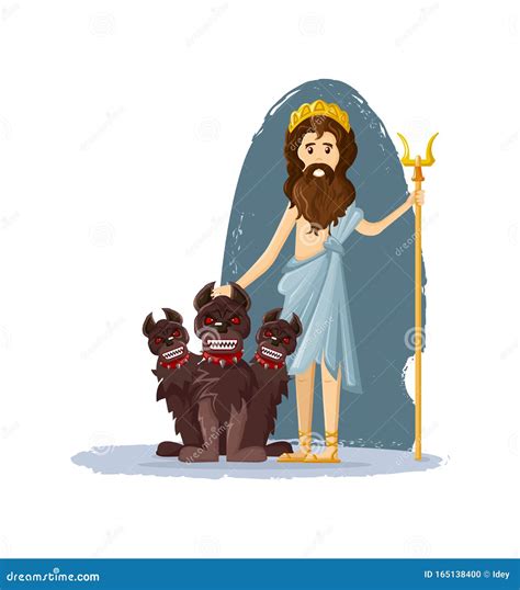 Hades, the God of the Underworld, Ancient Greek God Stock Vector - Illustration of mythology ...