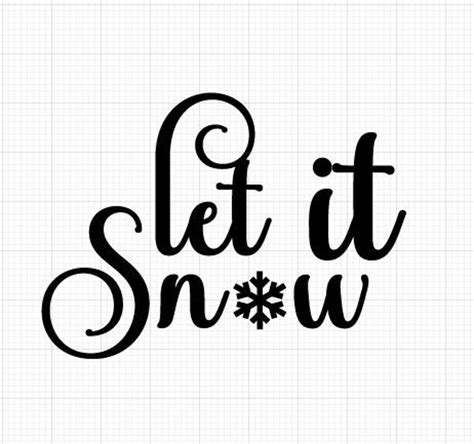 Let It Snow SVG Cut File, Silhouette Svg Cutting Files for Silhouette Cameo, Scanncut, Cricut - Etsy