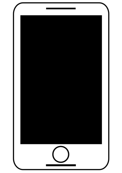 Animated Smart Phone Black And White - Free Download Clipart SVG ...