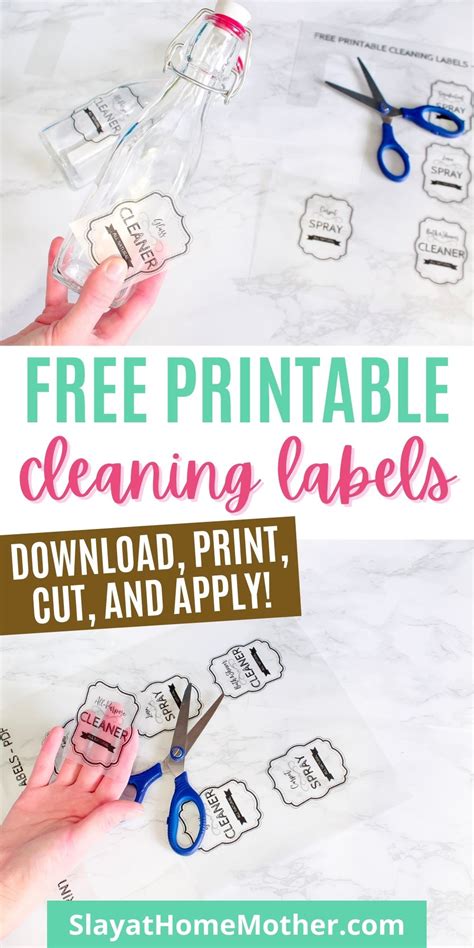 DIY Printable Label Sticker Paper - Cleaning Labels - Slay At Home Mother | Diy labels, Free ...