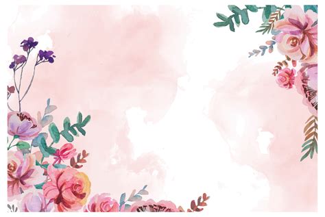 watercolor flower background frame 11954422 Vector Art at Vecteezy