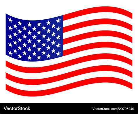 Vector Us Flag Vertical