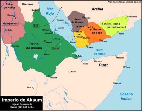 Reino de Aksum (S.IV) in 2023 | Historical maps, Africa map, Ancient maps