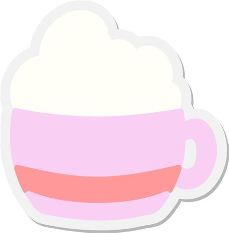 coffee cup sticker 11120664 Vector Art at Vecteezy