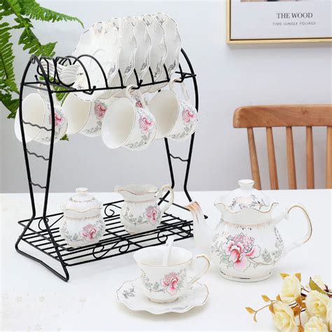 22 Piece Porcelain Tea Set English Afternoon Tea Set – BESTLEAFTEA