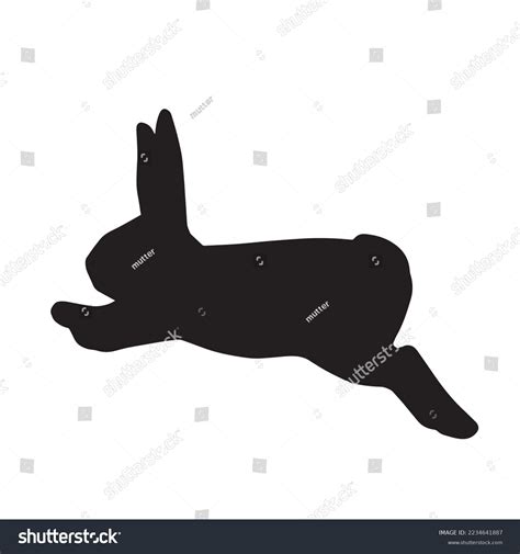 Silhouette Clip Art Jumping Rabbit Stock Vector (Royalty Free) 2234641887 | Shutterstock