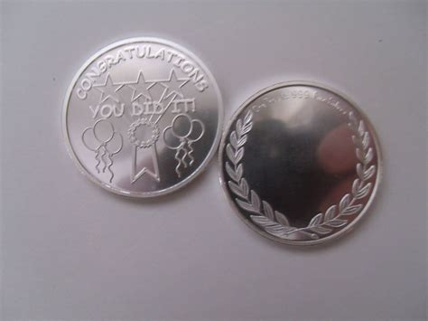 Fine .999 Silver 1 oz Accomplishment/Success Coin You Did It Free ...