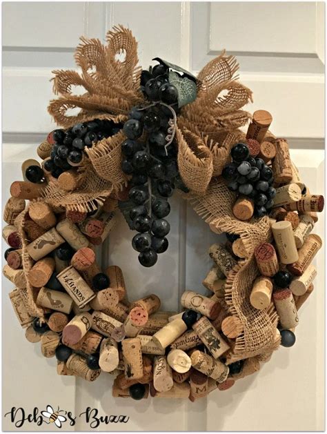 Wine Cork Wreath DIY Tutorial - Debbee's Buzz