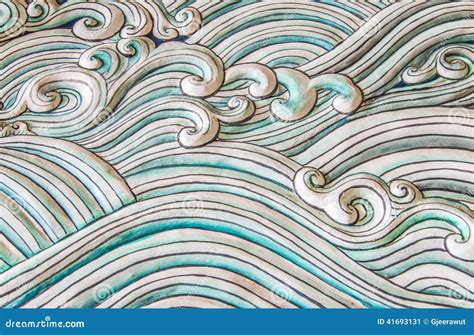 Art of Water Wave in Chinese Style Stock Illustration - Illustration of beautiful, river: 41693131