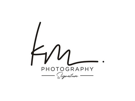 Letter KM Signature Logo Template Vector 10938862 Vector Art at Vecteezy