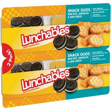 Oscar Mayer Lunchables Mini Oreo, American & Mini Ritz Snack Duos, 3.4 ...