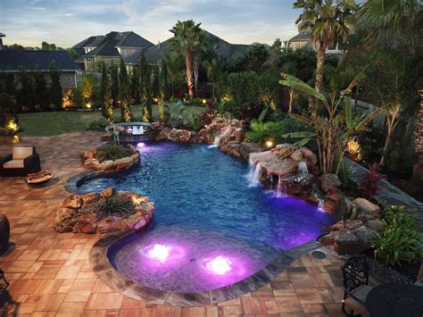 custom free form lagoon swimming pool | Pool landscape design, Custom ...