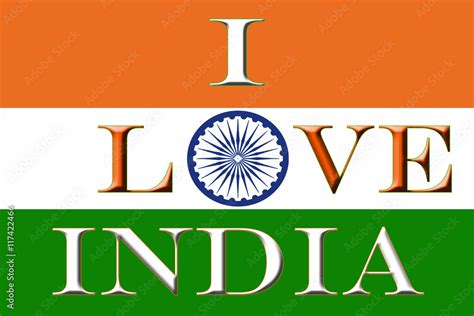 I love my India. I proud to be an Indian. Conceptual vector of ...