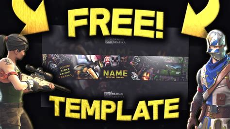 FREE Fortnite Banner Template! | Link in description - YouTube