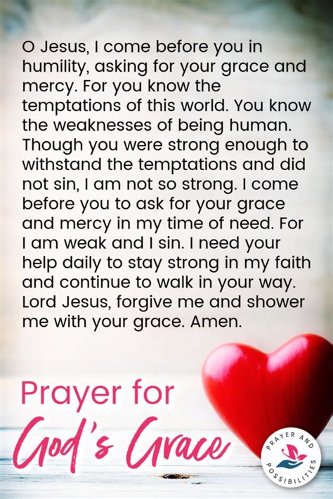 Prayer for God’s Grace - Prayer & Possibilities