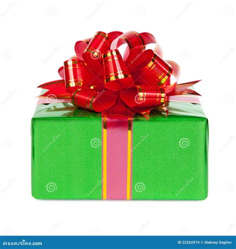 Gift in Colorful Package with Bows Stock Photo - Image of package, ribbon: 22262574