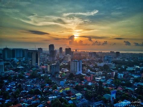 Spectacular Golden Hour Aerial View of Cebu City