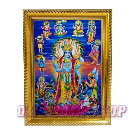 Dasavatharam Pictures of Lord Vishnu Frame Personalized Gift for Hindu ...