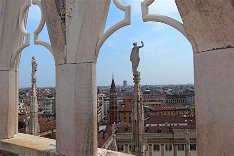 Milan Cathedral Rooftop View Photograph by Susan Rovira