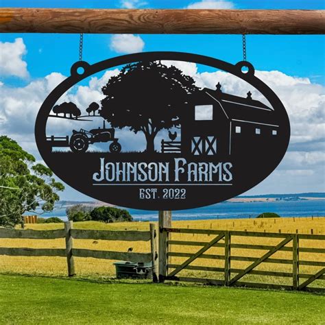 Custom Metal Farm Sign, Farmhouse Decor, Personalized Metal Signs Farm Address Sign, Farmer Gift ...